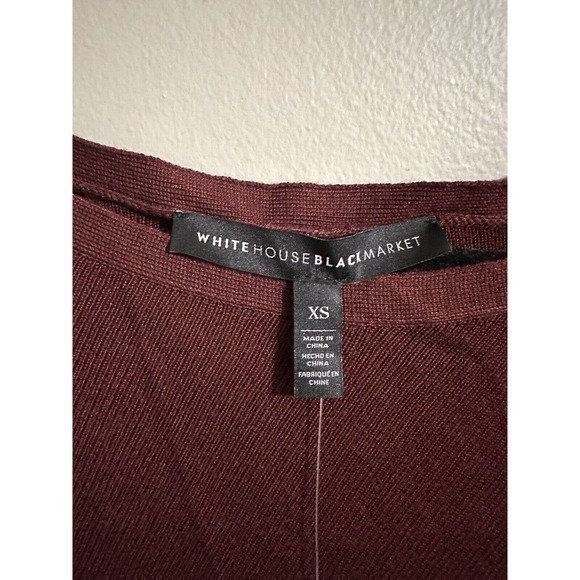 White House Black Market Button‎ Detail Tunic Dark Burgundy Size XS #972 - Picture 3 of 14